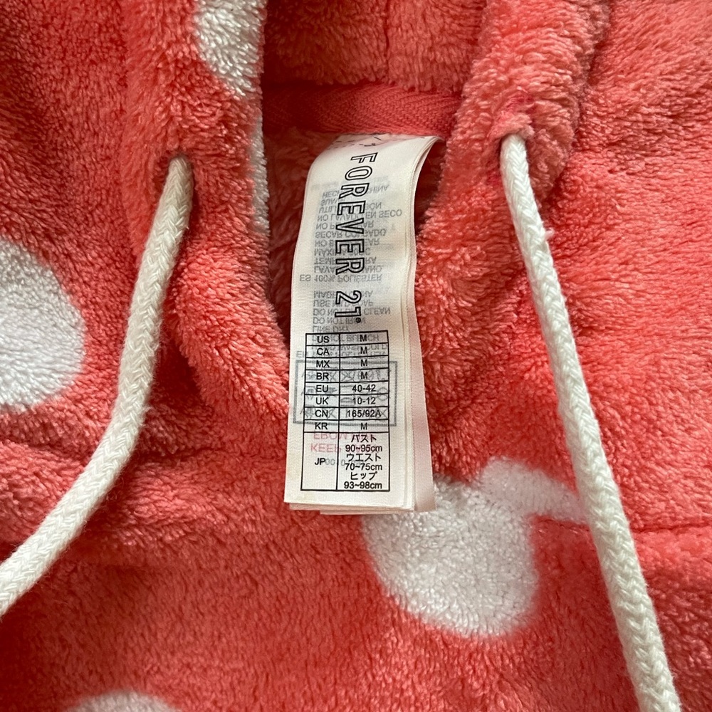 Forever 21 polkadot pink hoodie